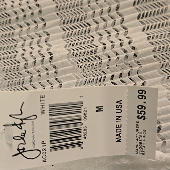 Jordan Taylor White Sheer Cover Up Pants Sz Med Nwt - Picture 3 of 4